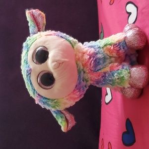 Ty beanie boo rainbow glitter lamb 10" stuffed animal